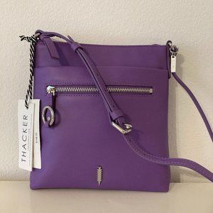 THACKER Crossbody Bag Leather Purple